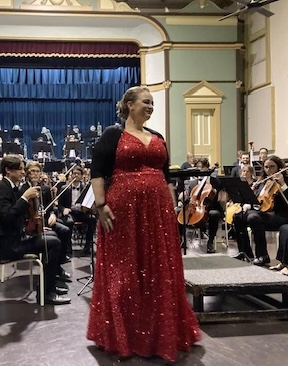 Laura Scandizzo with the SUSO, 25 May 2025 [photo, Tim Green].